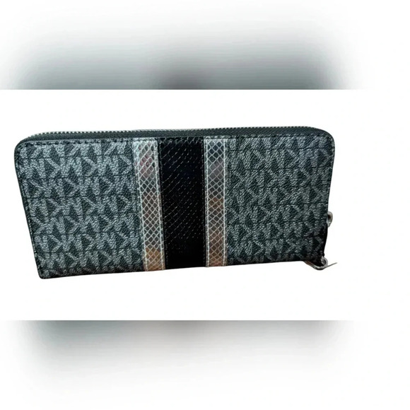 NWT Michael Kors Jet Set Travel Large Metallic Continental Wallet - Picture 3 of 9